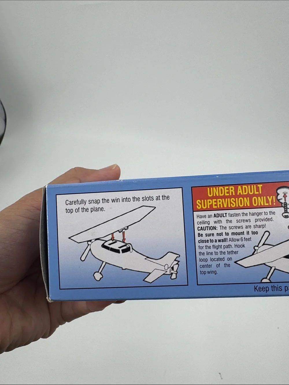 DARON Skyhawk Battery Operated Kids Toy Airplane - Blue & White For Ages 4+